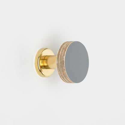 Cabinet Knob Birch & Brass Knob in Smoke Grey homeware shops bristol gift shops bristol Priormade