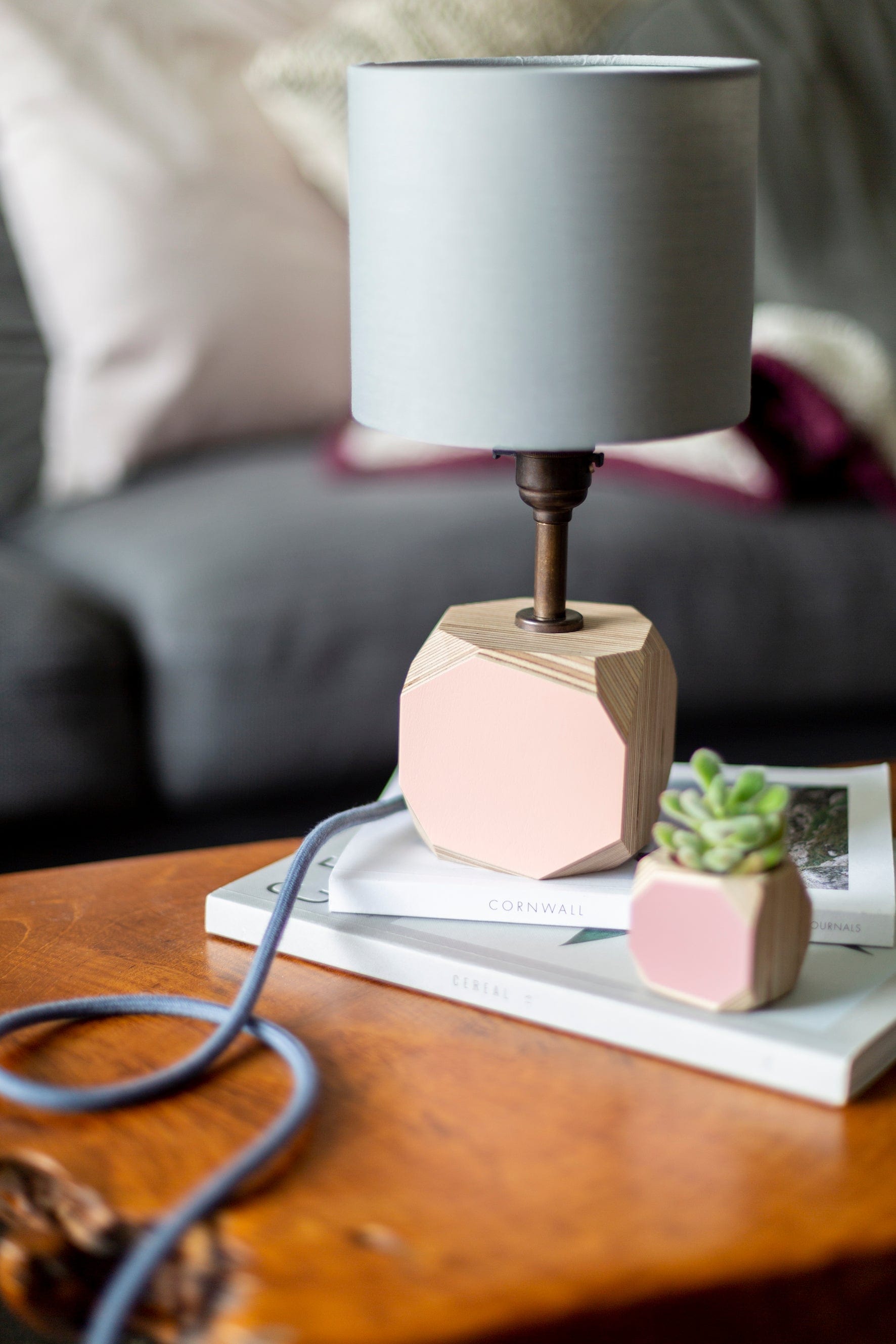 Geo Lamp Geo 100 Lamp in Blush Pink homeware shops bristol gift shops bristol Priormade