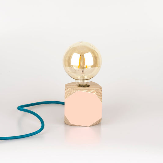 Geo Lamp Geo Filament Lamp in Blush Pink homeware shops bristol gift shops bristol Priormade