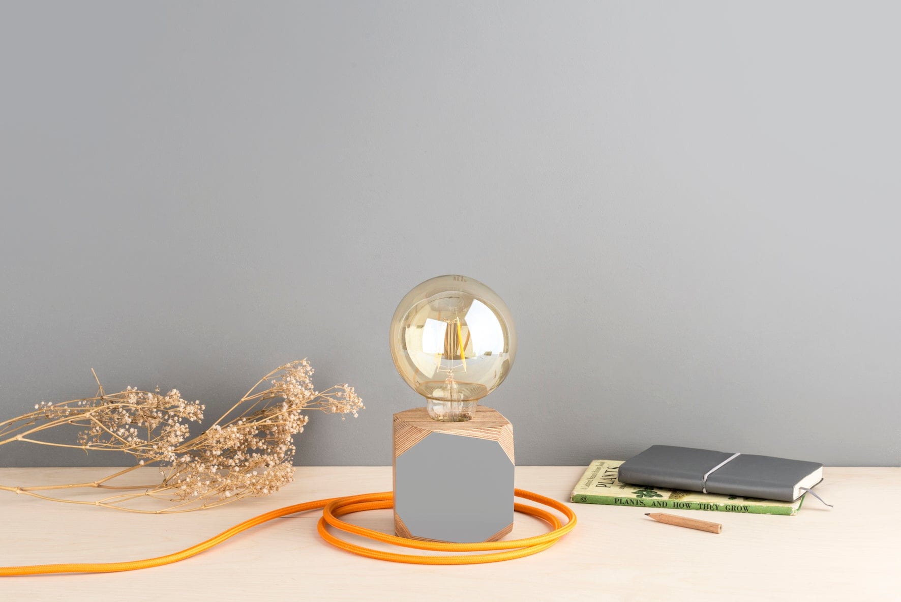Geo Lamp Geo Filament Lamp in Blush Pink homeware shops bristol gift shops bristol Priormade