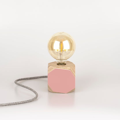 Geo Lamp Geo Filament Lamp in Dusty Pink homeware shops bristol gift shops bristol Priormade