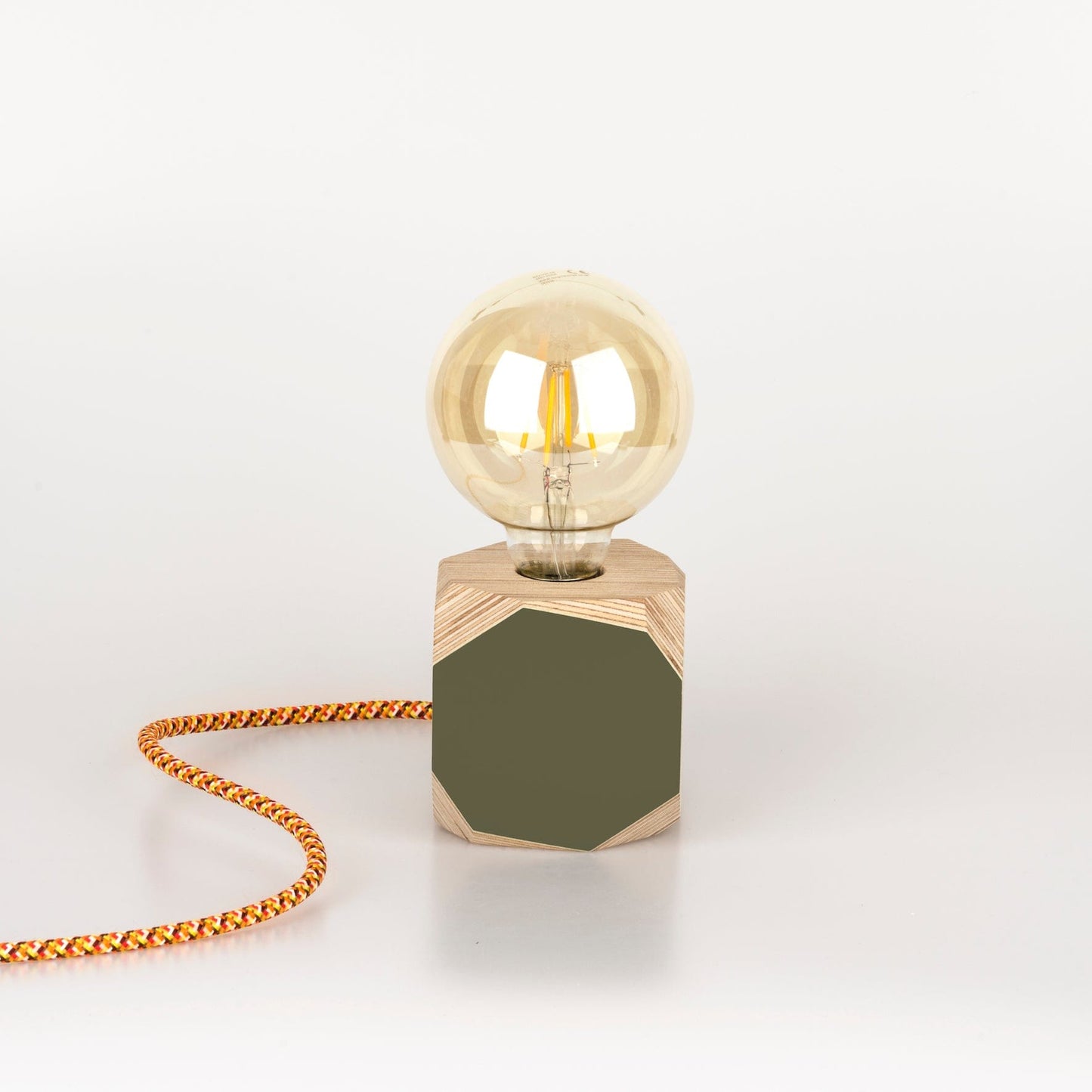 Geo Lamp Geo Filament Lamp in Olive Green homeware shops bristol gift shops bristol Priormade