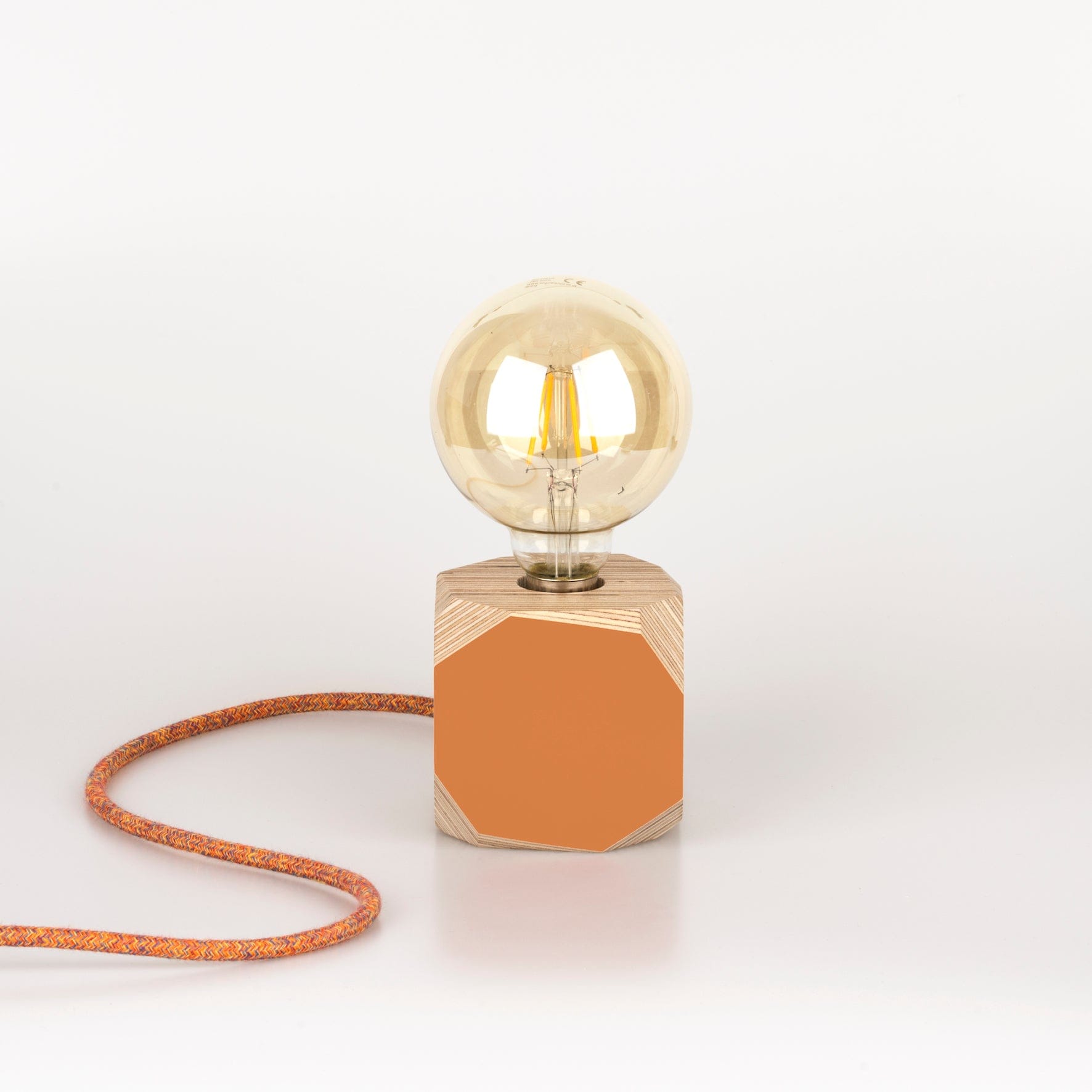 Geo Lamp Geo Filament Lamp in Rust Orange homeware shops bristol gift shops bristol Priormade