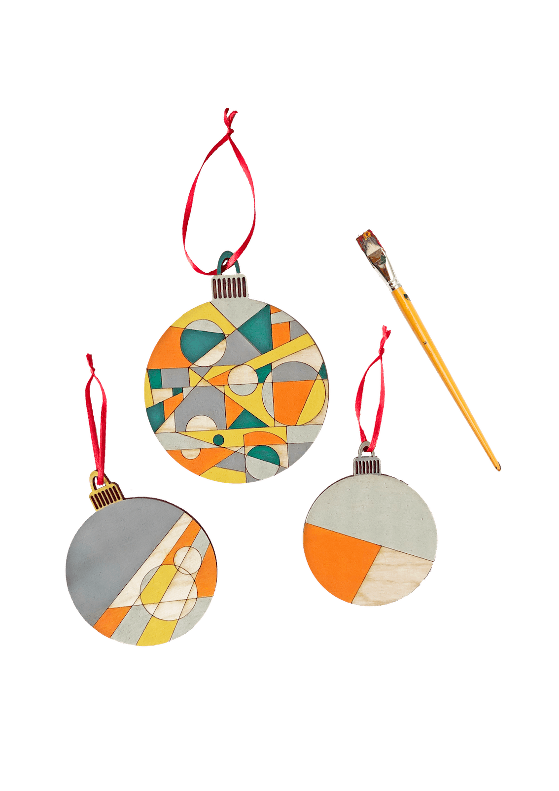 Priormade Kit Christmas Baubles Kit - pack of 6 wooden baubles