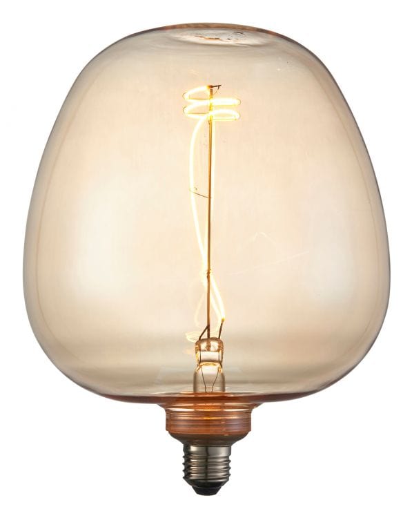 Light Bulb Large Statement Filament Bulb - Amber 'Swirl'  (LED) homeware shops bristol gift shops bristol PRIORMADE