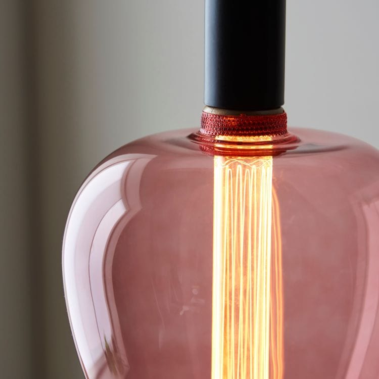 Light Bulb Large Statement Filament Bulb in Tinted Pink (LED) homeware shops bristol gift shops bristol PRIORMADE