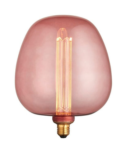 Light Bulb Large Statement Filament Bulb in Tinted Pink (LED) homeware shops bristol gift shops bristol PRIORMADE