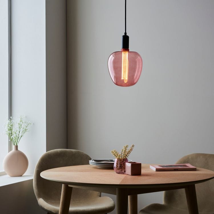 Light Bulb Large Statement Filament Bulb in Tinted Pink (LED) homeware shops bristol gift shops bristol PRIORMADE