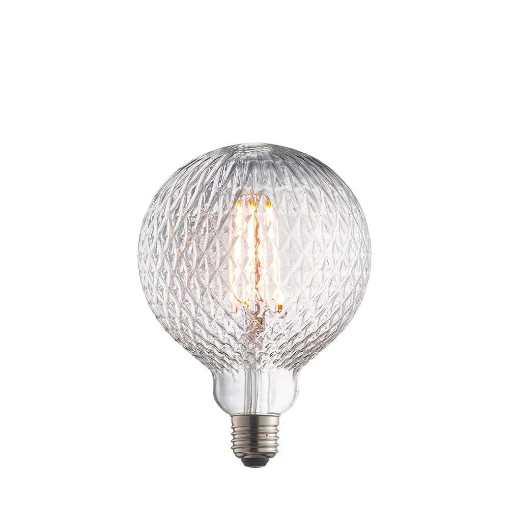 PRIORMADE Light Bulb Statement Filament Bulb  - Diamond Glass Effect (LED)