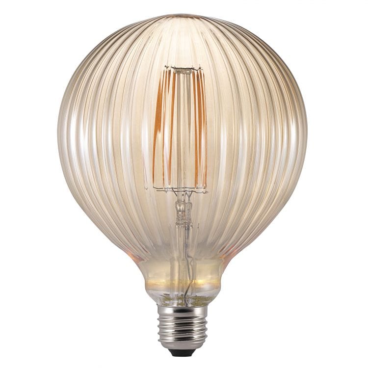Light Bulb Statement Filament Bulb  - Striped Glass Effect (LED) homeware shops bristol gift shops bristol PRIORMADE