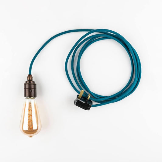PRIORMADE Simple Pendant Lamp Without Bulb Simple Pendant Lamp - Blue Teal