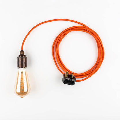 PRIORMADE Simple Pendant Lamp Without Bulb Simple Pendant Lamp - Orange