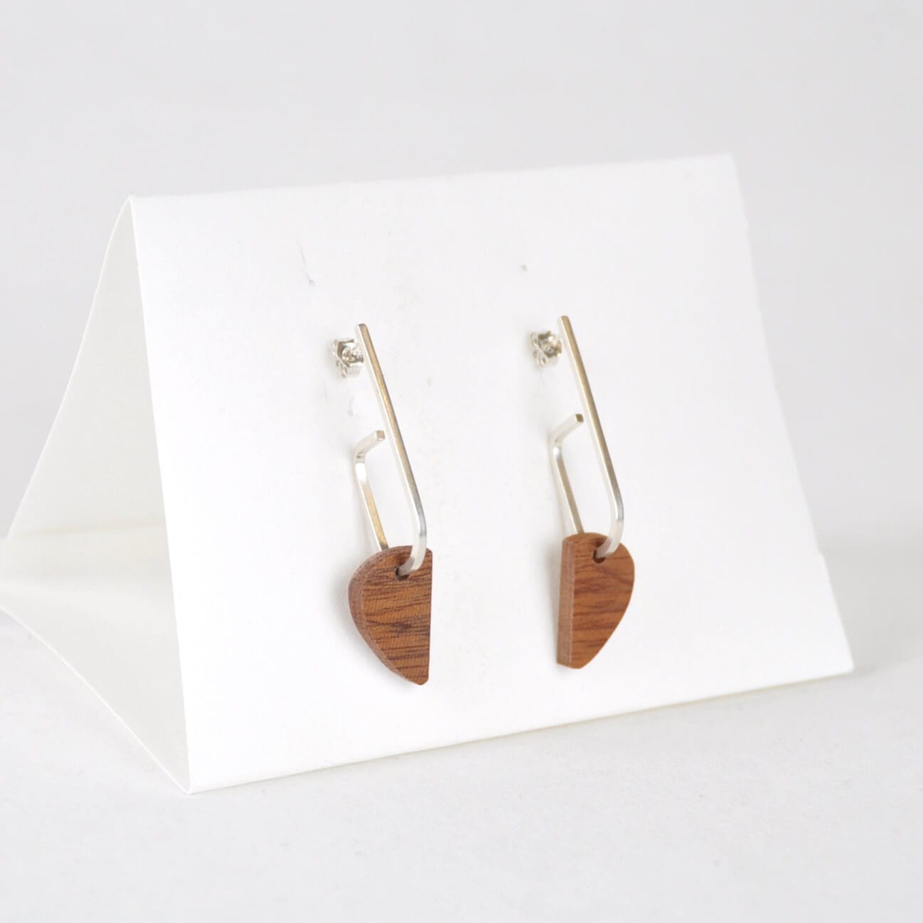 Wooden Earrings b - Ipe ‘Jay x Wood ’ - Eco Silver and Reclaimed Wooden Earrings (multiple styles) homeware shops bristol gift shops bristol Priormade