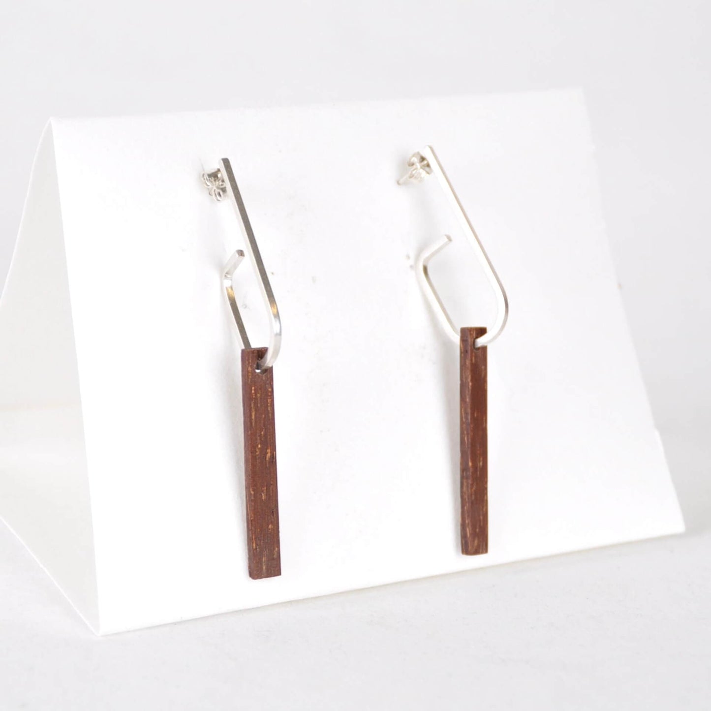 Wooden Earrings b - Jarrah ‘Jay x Wood ’ - Eco Silver and Reclaimed Wooden Earrings (multiple styles) homeware shops bristol gift shops bristol Priormade