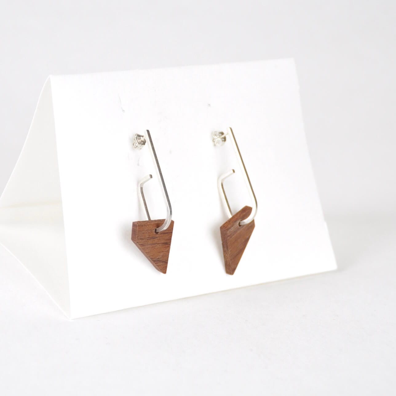 Wooden Earrings c - Ipe ‘Jay x Wood ’ - Eco Silver and Reclaimed Wooden Earrings (multiple styles) homeware shops bristol gift shops bristol Priormade