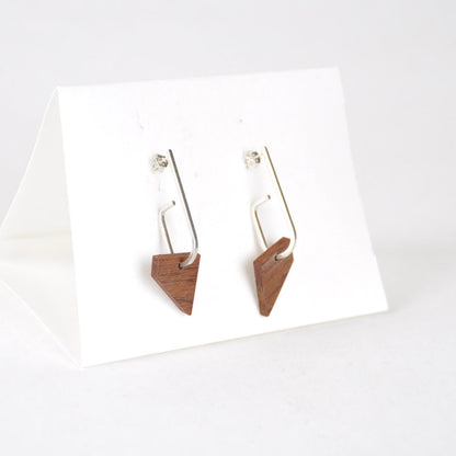 Wooden Earrings c - Ipe ‘Jay x Wood ’ - Eco Silver and Reclaimed Wooden Earrings (multiple styles) homeware shops bristol gift shops bristol Priormade