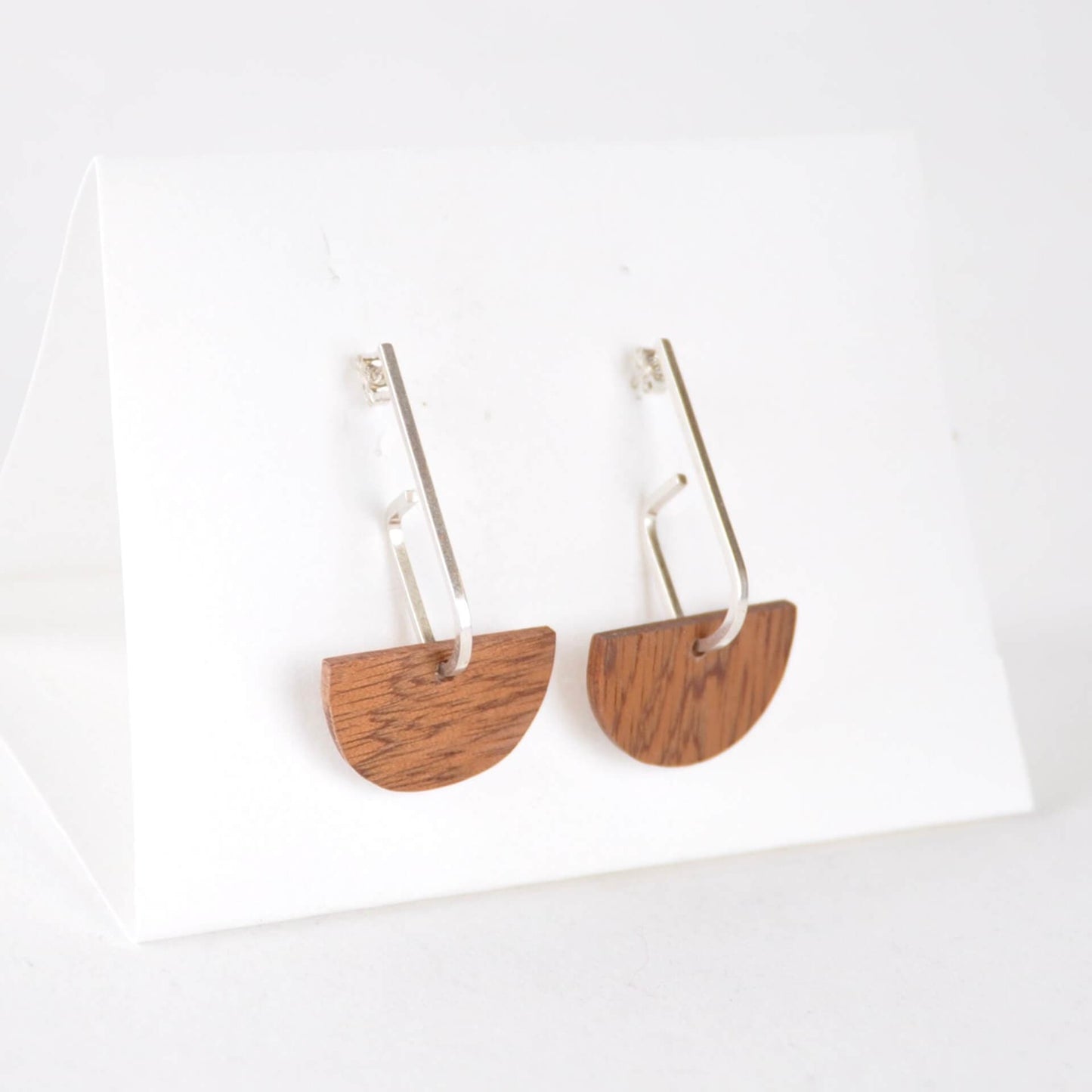 Wooden Earrings d- Ipe ‘Jay x Wood ’ - Eco Silver and Reclaimed Wooden Earrings (multiple styles) homeware shops bristol gift shops bristol Priormade