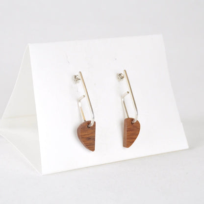 Priormade Woods b - Ipe ‘Jay x Wood ’ - Eco Silver and Reclaimed Wooden Earrings (multiple styles)