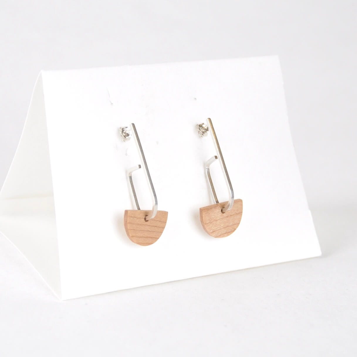 Priormade Woods b - Maple ‘Jay x Wood ’ - Eco Silver and Reclaimed Wooden Earrings (multiple styles)