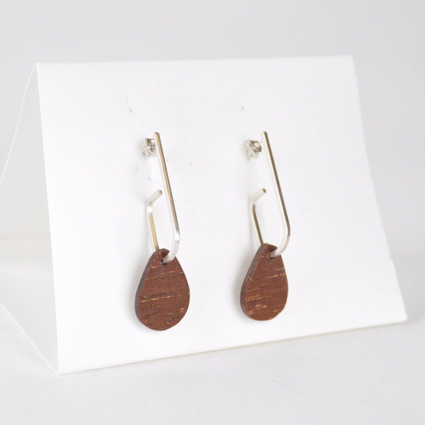 Priormade Woods c- Jarrah ‘Jay x Wood ’ - Eco Silver and Reclaimed Wooden Earrings (multiple styles)
