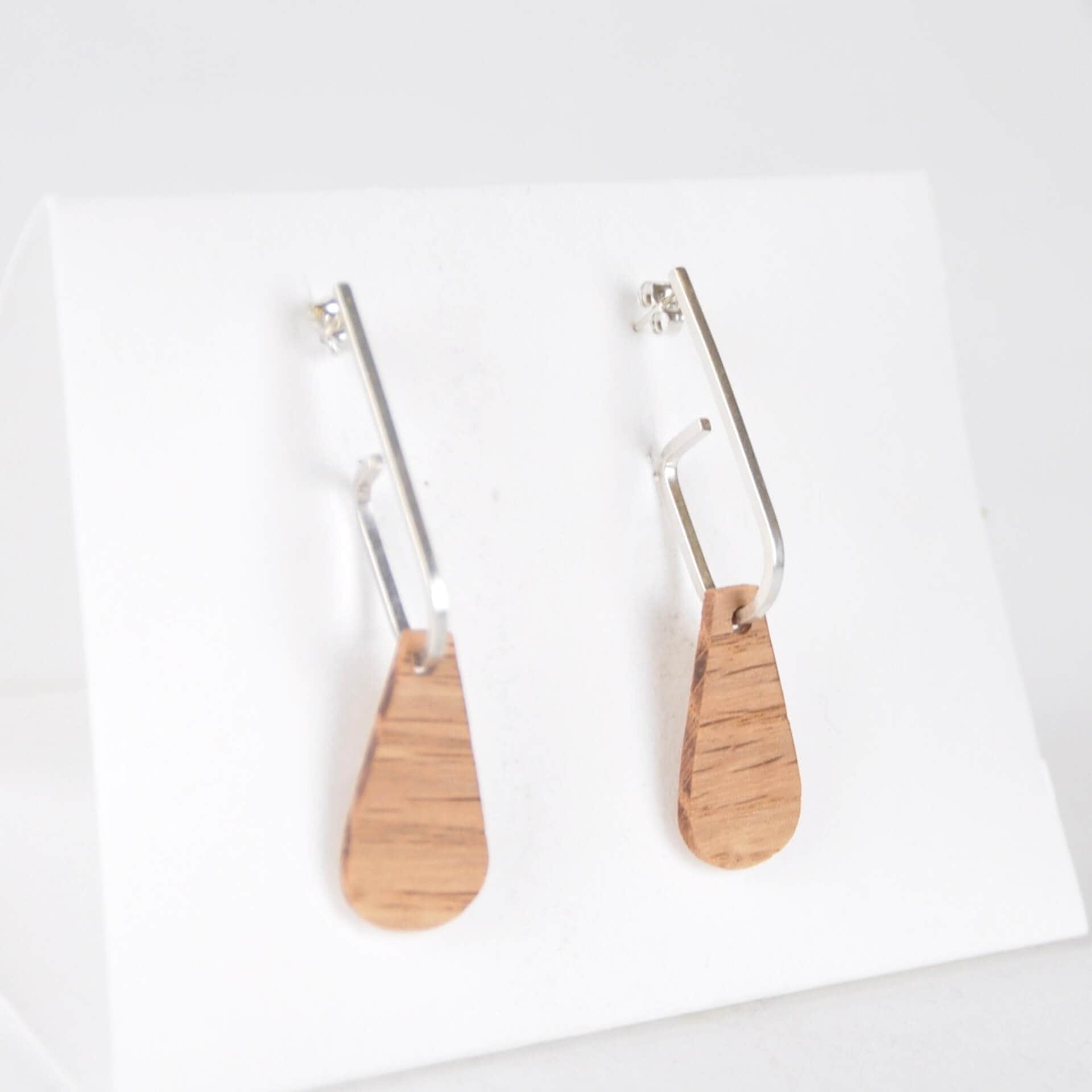 Priormade Woods ‘Jay x Wood ’ - Eco Silver and Reclaimed Wooden Earrings (multiple styles)
