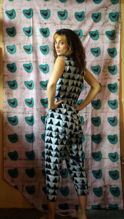 Batik Trousers Batik Cotton Jumpsuit (Various Designs) homeware shops bristol gift shops bristol Quazi Design