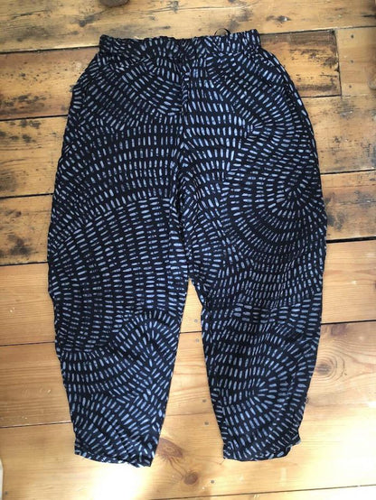 Batik Trousers Black Rain / Small Batik Trousers (Various Designs) homeware shops bristol gift shops bristol Quazi Design