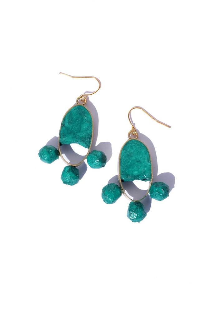 Earrings Recycled Paper Trinary earrings homeware shops bristol gift shops bristol Quazi Design