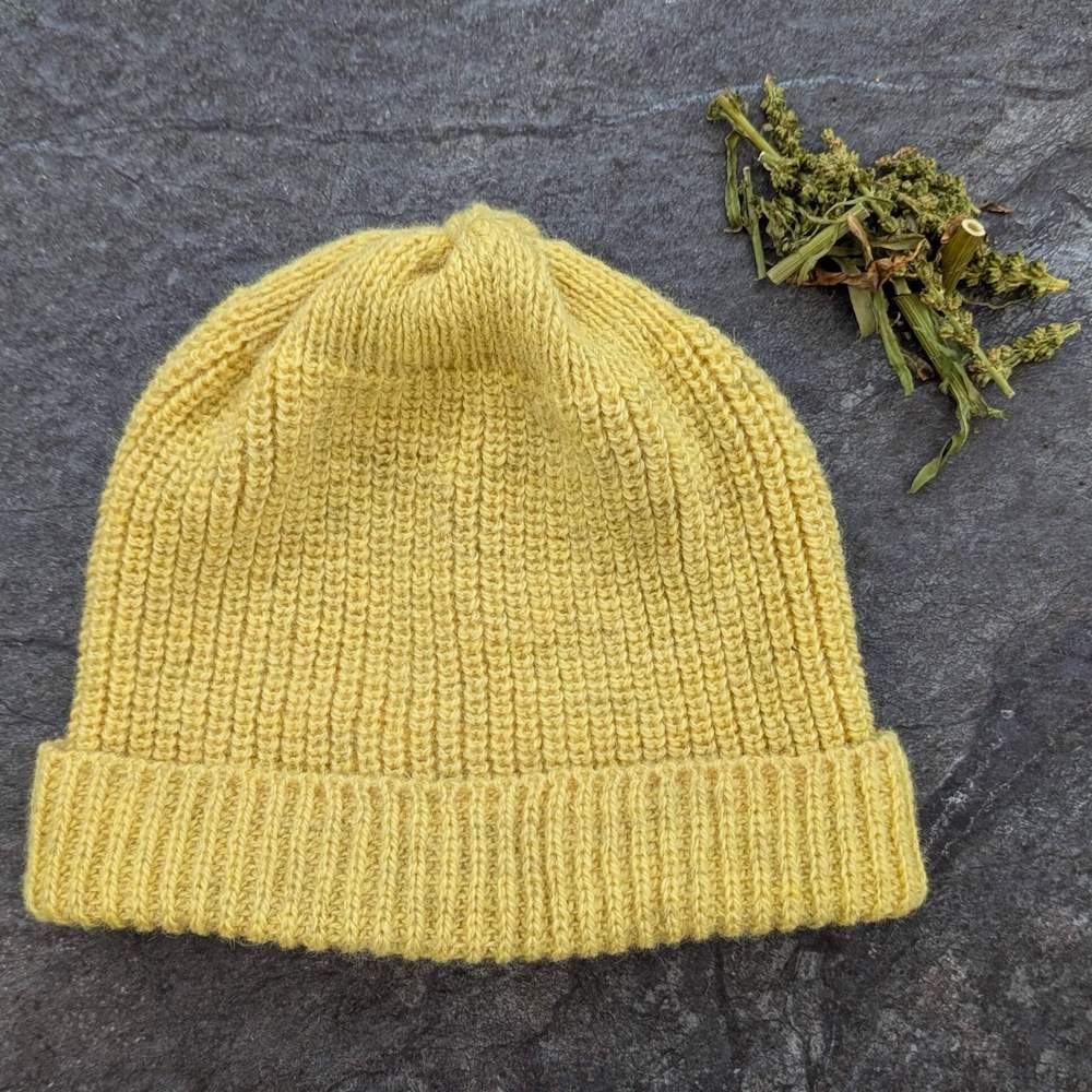 Lambswool Beanie Weld Yellow Fisherman Beanie - Various Colours homeware shops bristol gift shops bristol Ria Burns