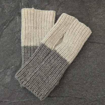 Woollen Fingerless Mittens 100% Undyed Lambswool Fingerless Mittens - Three Tones Available homeware shops bristol gift shops bristol Ria Burns