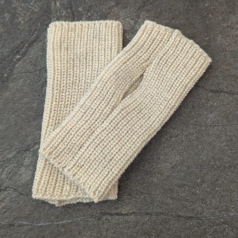 Woollen Fingerless Mittens 100% Undyed Lambswool Fingerless Mittens - Three Tones Available homeware shops bristol gift shops bristol Ria Burns