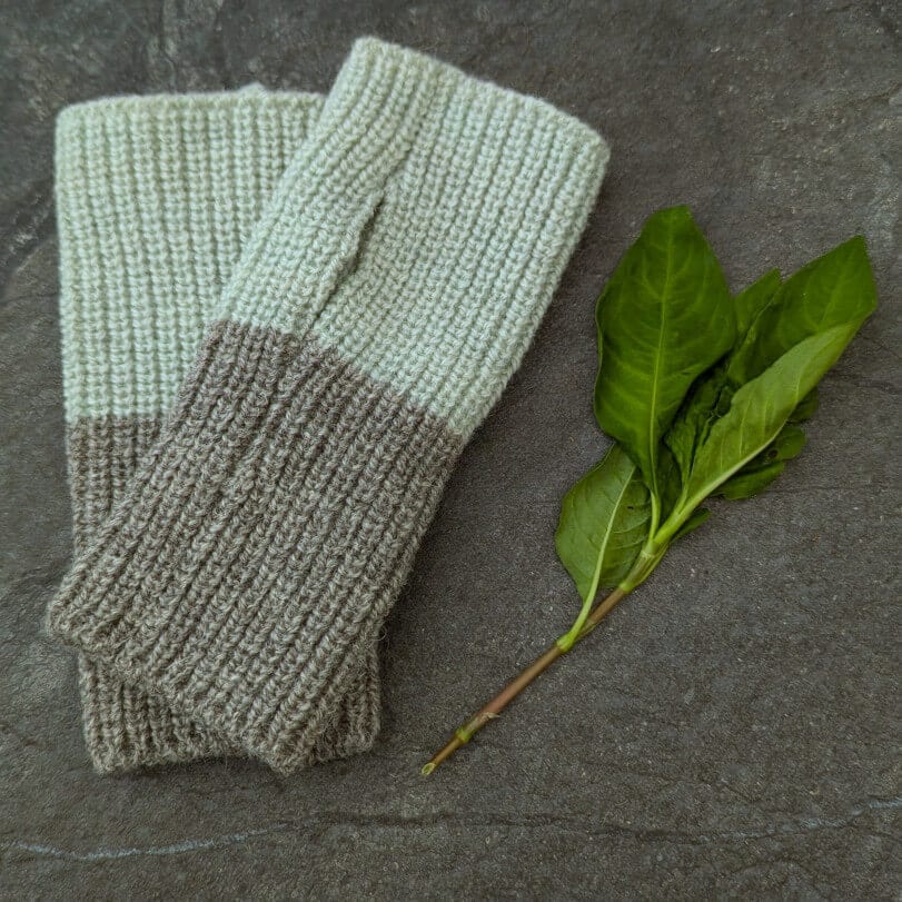 Woollen Fingerless Mittens Indigo Aqua and Grey Woollen Fingerless Mittens - Colour Block - Five Colours homeware shops bristol gift shops bristol Ria Burns