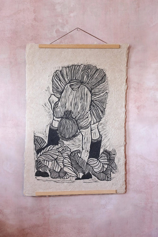 Prints Lino Print 'Mary' - Unframed (two colours) homeware shops bristol gift shops bristol Rosanna Morris