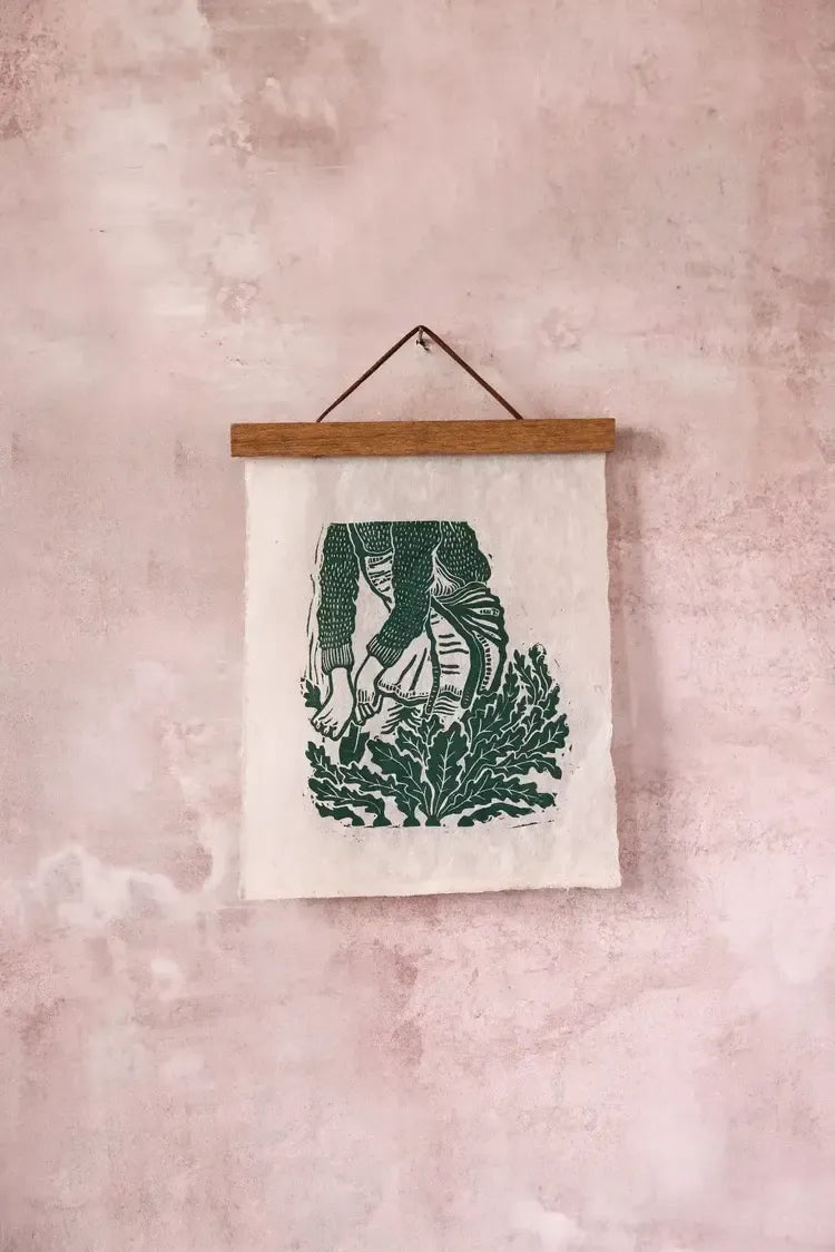 Small Linocut 'Cultivate' homeware shops bristol gift shops bristol Rosanna Morris