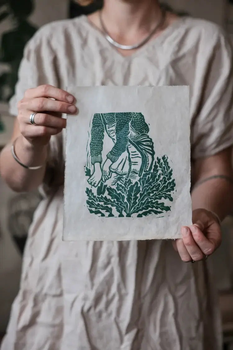 Small Linocut 'Cultivate' homeware shops bristol gift shops bristol Rosanna Morris