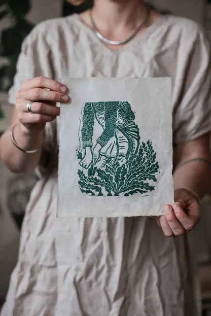 Small Linocut 'Cultivate' homeware shops bristol gift shops bristol Rosanna Morris