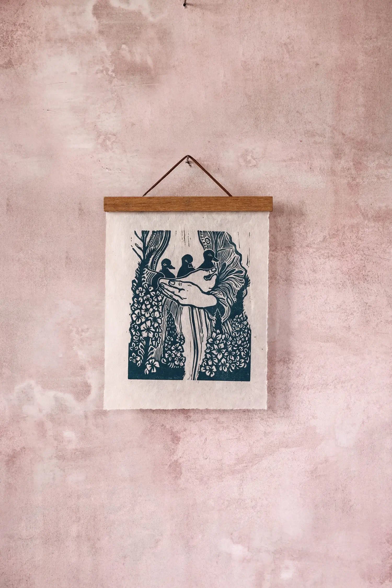 Small Linocut 'Ducklings' homeware shops bristol gift shops bristol Rosanna Morris