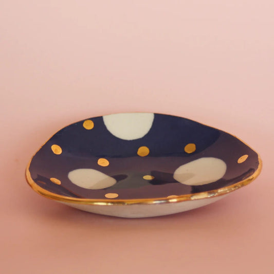 Handmade Trinket Dish Trinket Dish 'Wobbly Ceramics'  - Blue Speckled Glaze homeware shops bristol gift shops bristol Rose Nisbet
