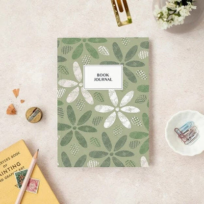 Sarah JK Notebook Sage Green Book Journal (various designs)