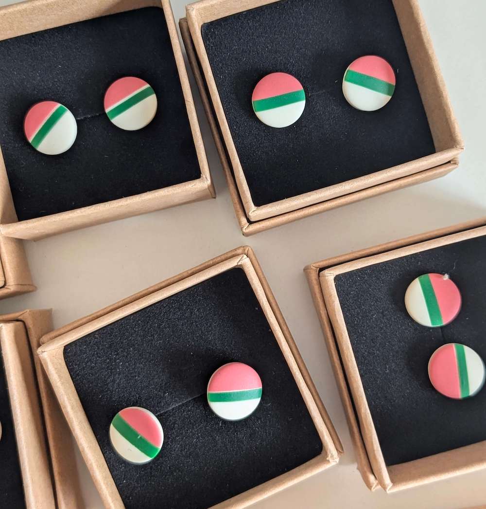 Stud Earrings Polymer Clay Button Studs - Various Colours homeware shops bristol gift shops bristol Shaped Contemporary