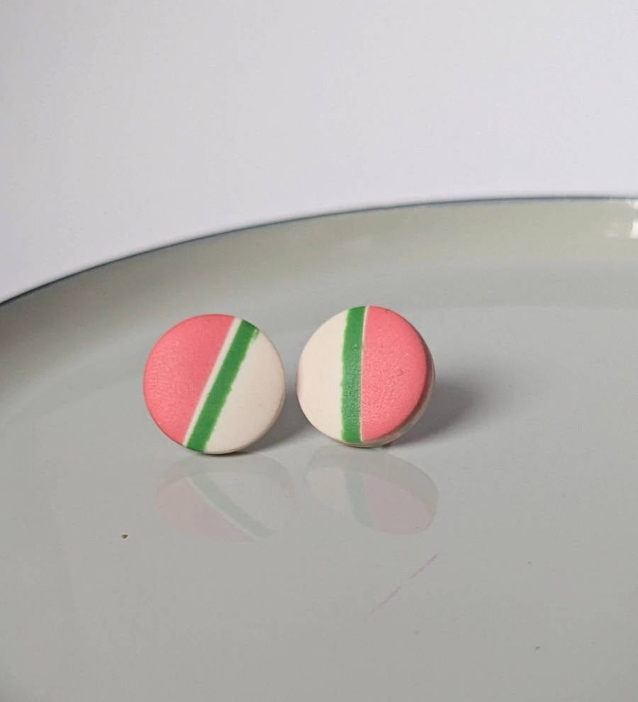 Stud Earrings Polymer Clay Button Studs - Various Colours homeware shops bristol gift shops bristol Shaped Contemporary