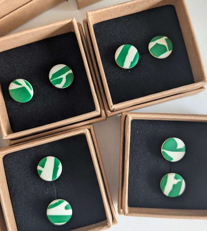 Stud Earrings Polymer Clay Button Studs - Various Colours homeware shops bristol gift shops bristol Shaped Contemporary