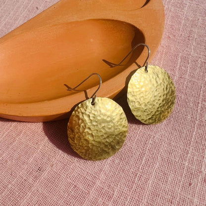 Brass Earrings Solar Disc Earrings - Three Sizes homeware shops bristol gift shops bristol Sister Luna