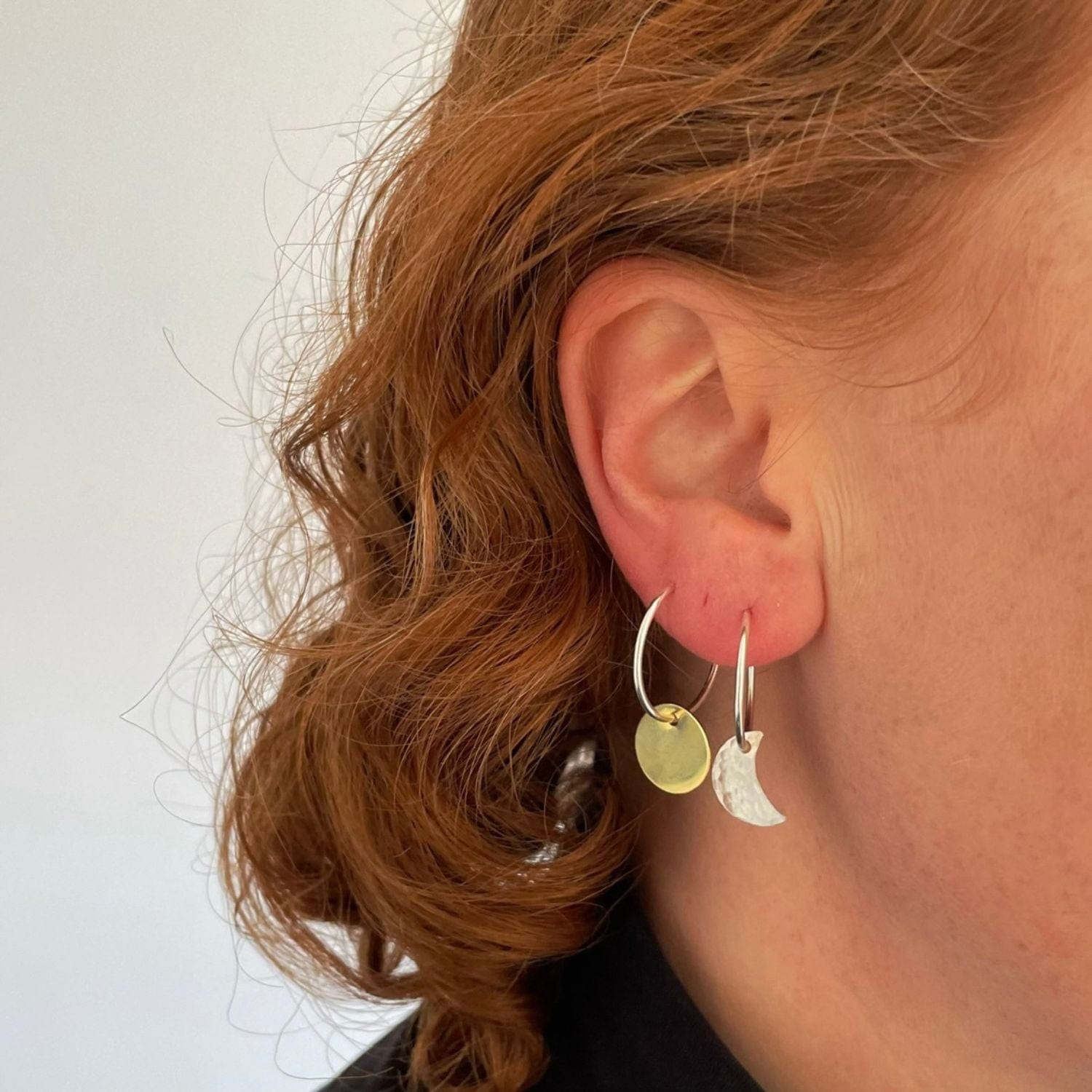 Hoop Earrings Sun and Moon Charm Hoop Earrings homeware shops bristol gift shops bristol Sister Luna