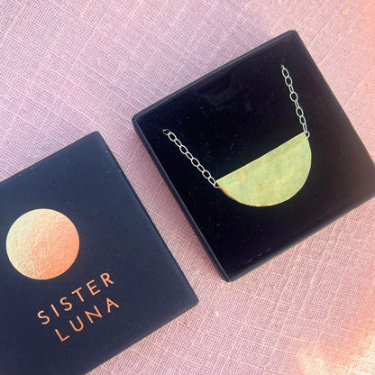 Pendant Necklace Brass 'Cosmo' Necklace - Two Sizes homeware shops bristol gift shops bristol Sister Luna