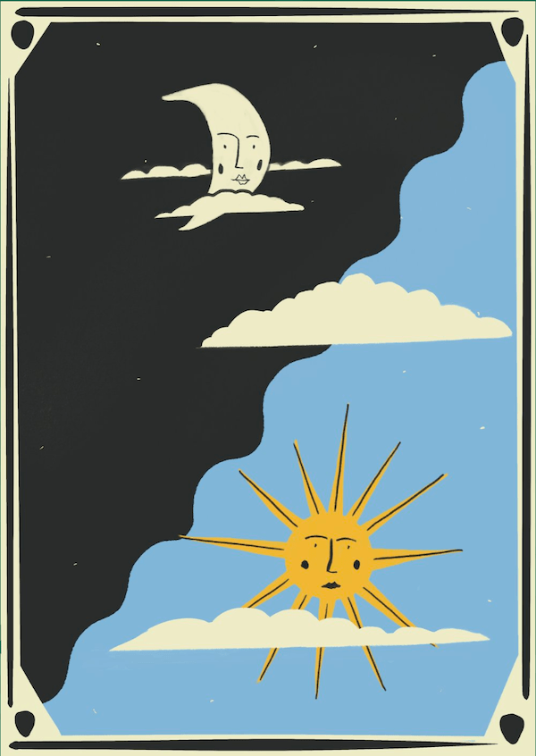 Astrology Themed Greetings Card Sun and Moon Astrology Greetings Cards (Various Designs) homeware shops bristol gift shops bristol Sophie Colette