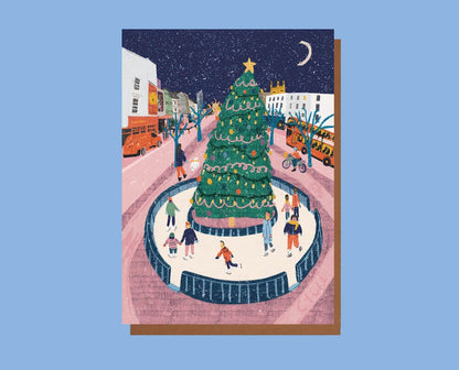 Christmas Card Ice skating Harbourside Bristol Christmas Greetings Cards - Various Designs homeware shops bristol gift shops bristol Sophie Colette