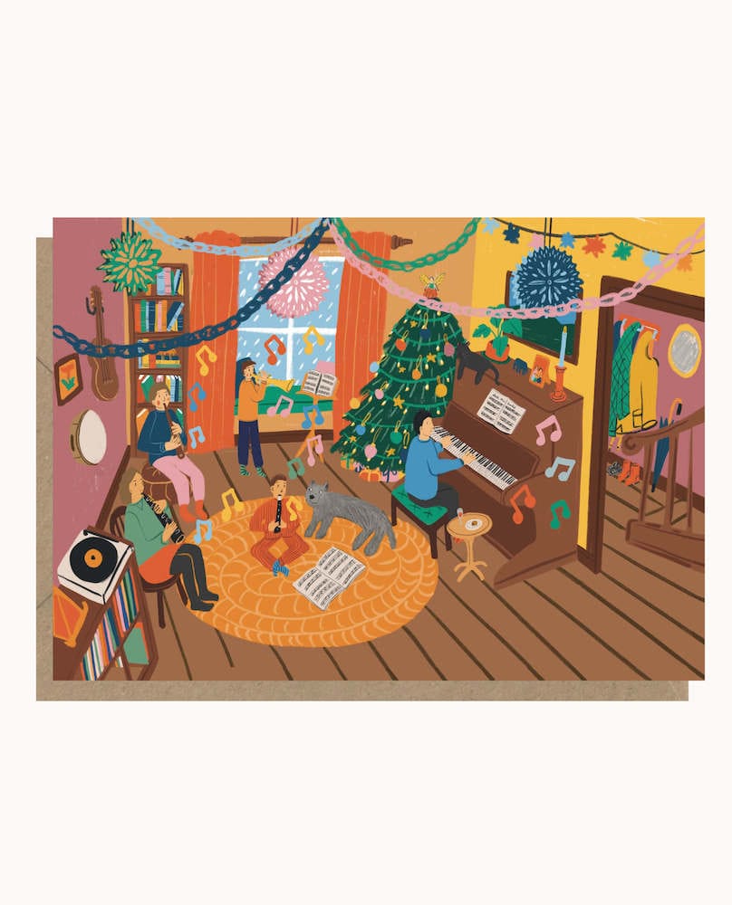 Christmas Card Music Room Christmas Greetings Cards - Various Designs homeware shops bristol gift shops bristol Sophie Colette