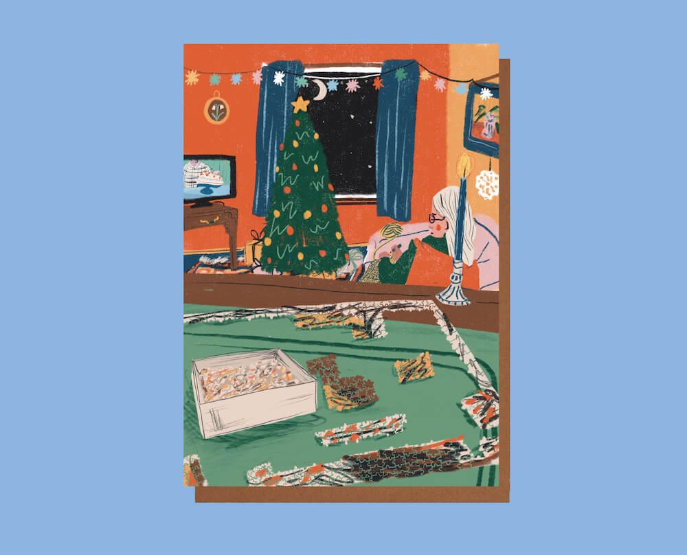 Christmas Card Puzzle 2 Christmas Greetings Cards - Various Designs homeware shops bristol gift shops bristol Sophie Colette