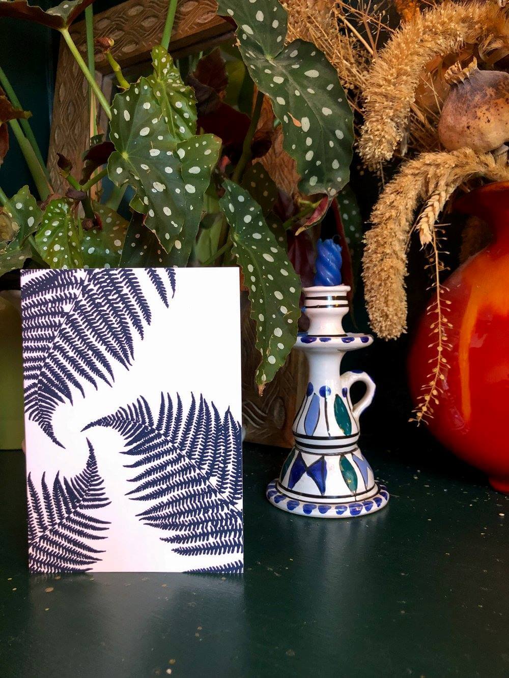 Greeting & Note Cards Blue Fern Botanical Greetings Card (Various Designs) by Sophie Collete homeware shops bristol gift shops bristol Sophie Colette